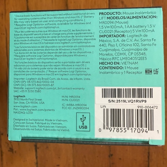 Logitech Lift Vertical Ergonomic Mouse Bluetooth/Logi Bolt Windows/MacOS - Rose - Picture 3 of 3